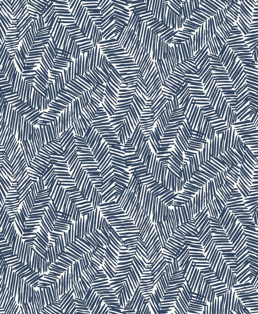 Lush Navy Blue SL80402 by Seabrook Designs Designer Wallpaper