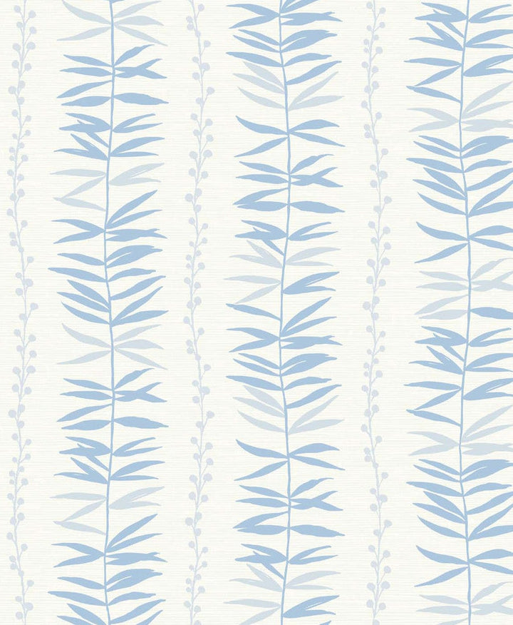Summer Garland Sky Blue SL80502 by Seabrook Designs Designer Wallpaper