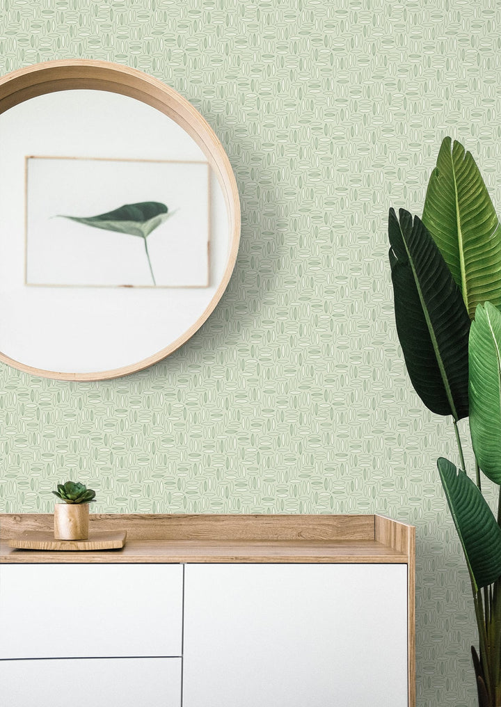 Pip Geo Apple SL80604 by Seabrook Designs Designer Wallpaper