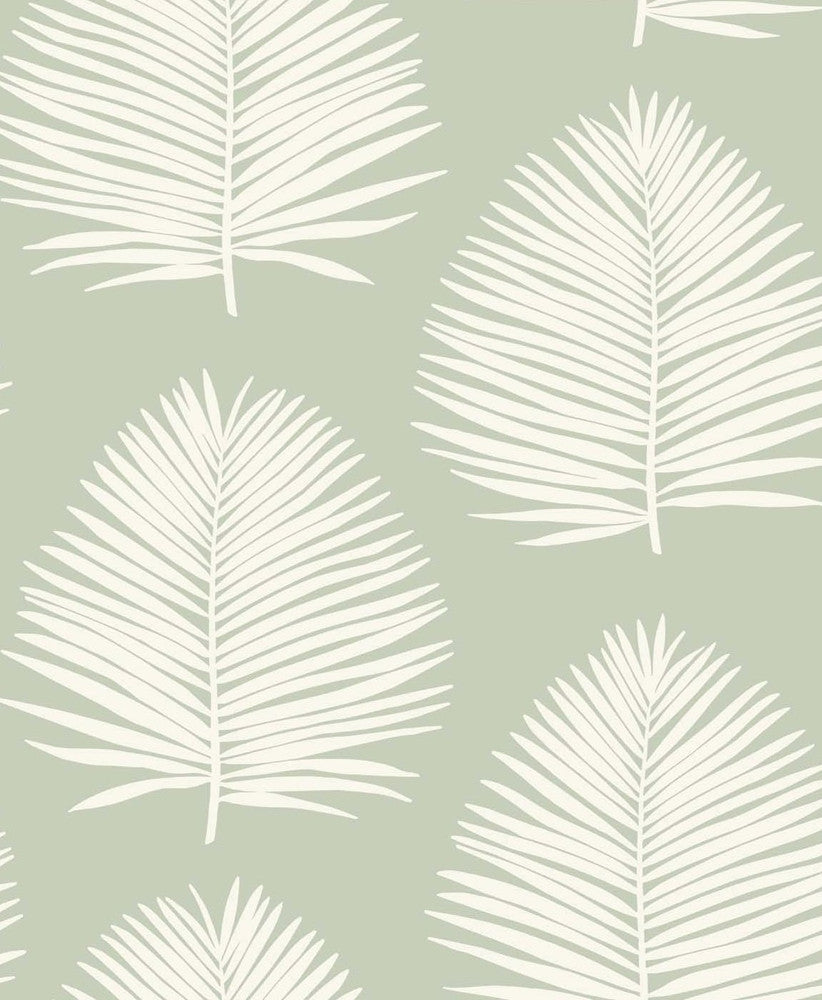 Island Palm Celadon SL80704 by Seabrook Designs Designer Wallpaper