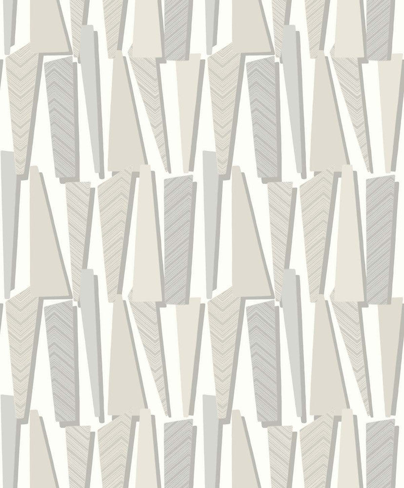 Geometric Shadows Linen SL80800 by Seabrook Designs Designer Wallpaper