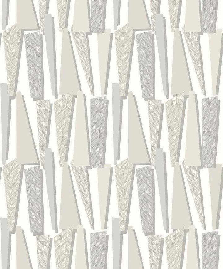 Geometric Shadows Linen SL80800 by Seabrook Designs Designer Wallpaper