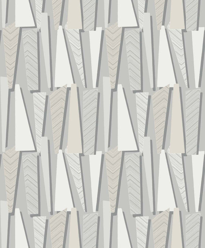 Geometric Shadows Stone SL80806 by Seabrook Designs Designer Wallpaper
