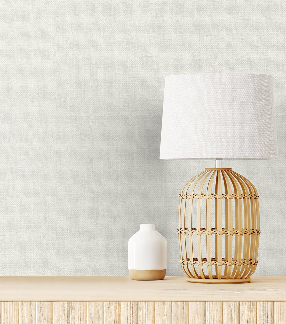 Soft Linen White Sands SL81100 by Seabrook Designs Designer Wallpaper