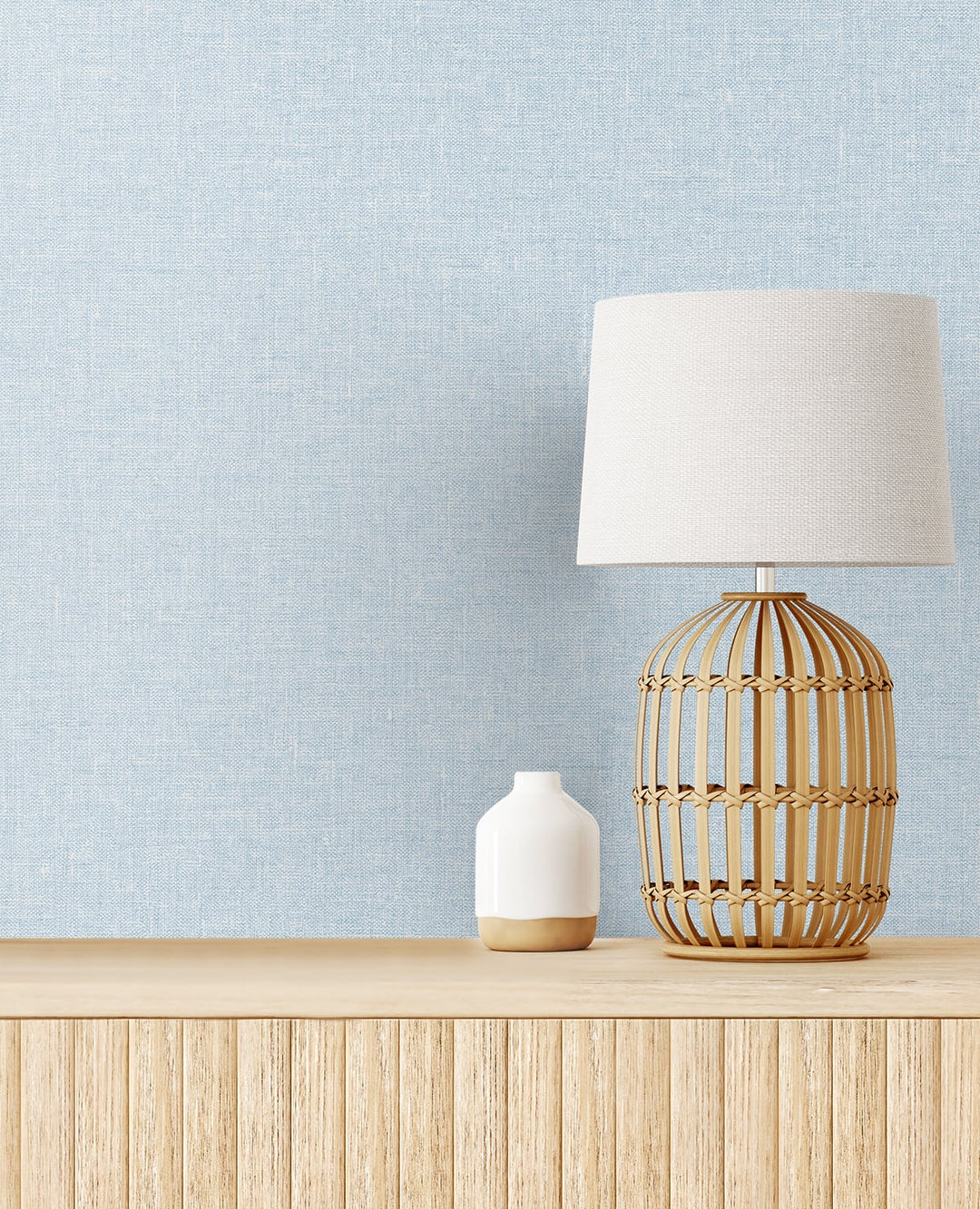 Soft Linen Blue Fog SL81102 by Seabrook Designs Designer Wallpaper