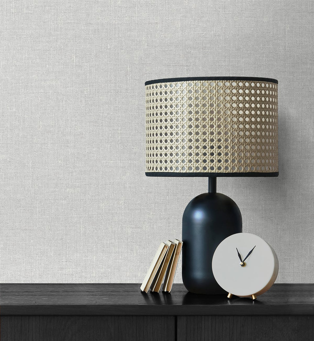 Soft Linen Dove Grey SL81108 by Seabrook Designs Designer Wallpaper