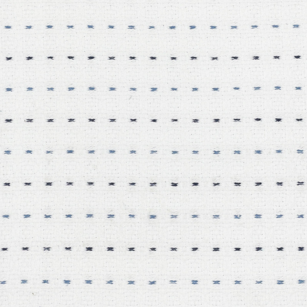 Slender 1 Blue/White by Stout Fabric Stout Fabric Slender 1 Blue/WhiteFabric COMFORTABLE LIVING HAZE/NAVY 60%COT 40%POL USA </p><p>Repeat: H: 1.500, V: 1.500 54 in - Fabric Carolina -