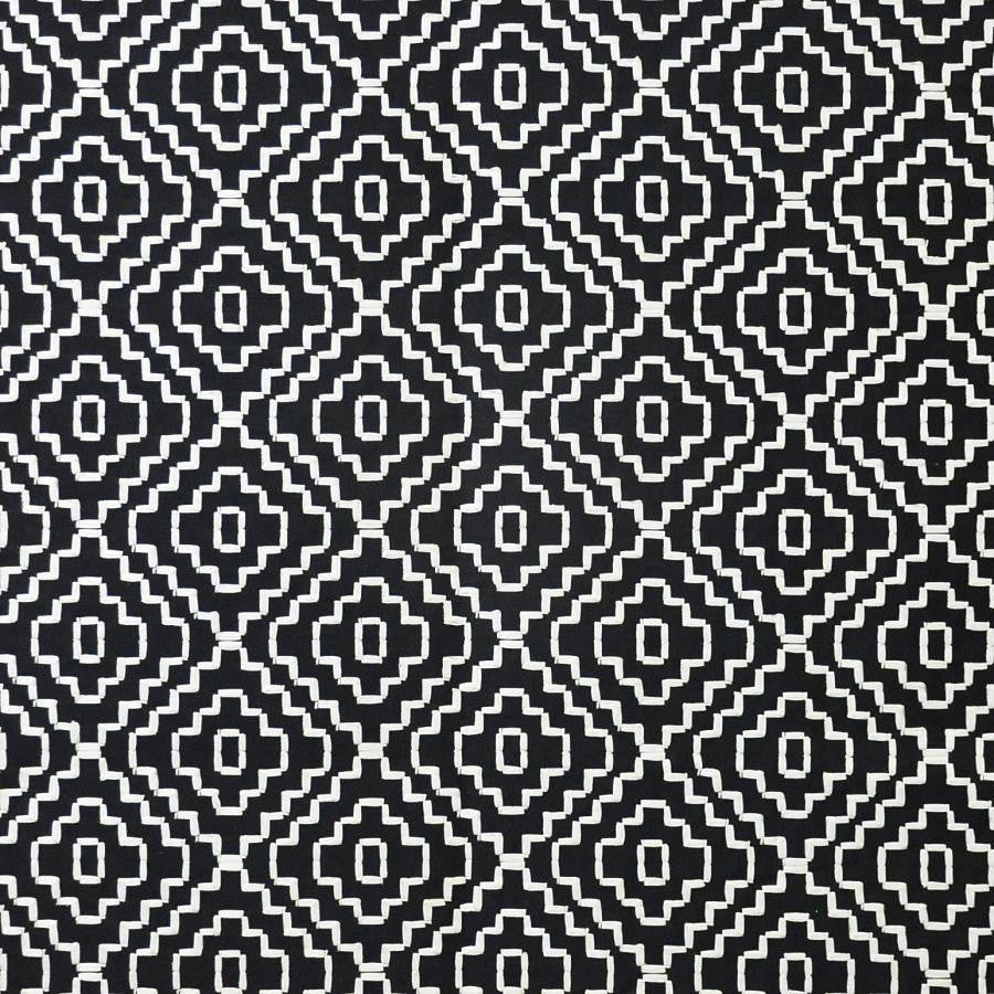 Step Cut # 631 Jet by Maxwell Designer Fabric Color Theory-Vol.Vii Sandalwood 100% POLYESTER INDIA V-9.5" H- 5.6" 54" - Swanky Fabrics -