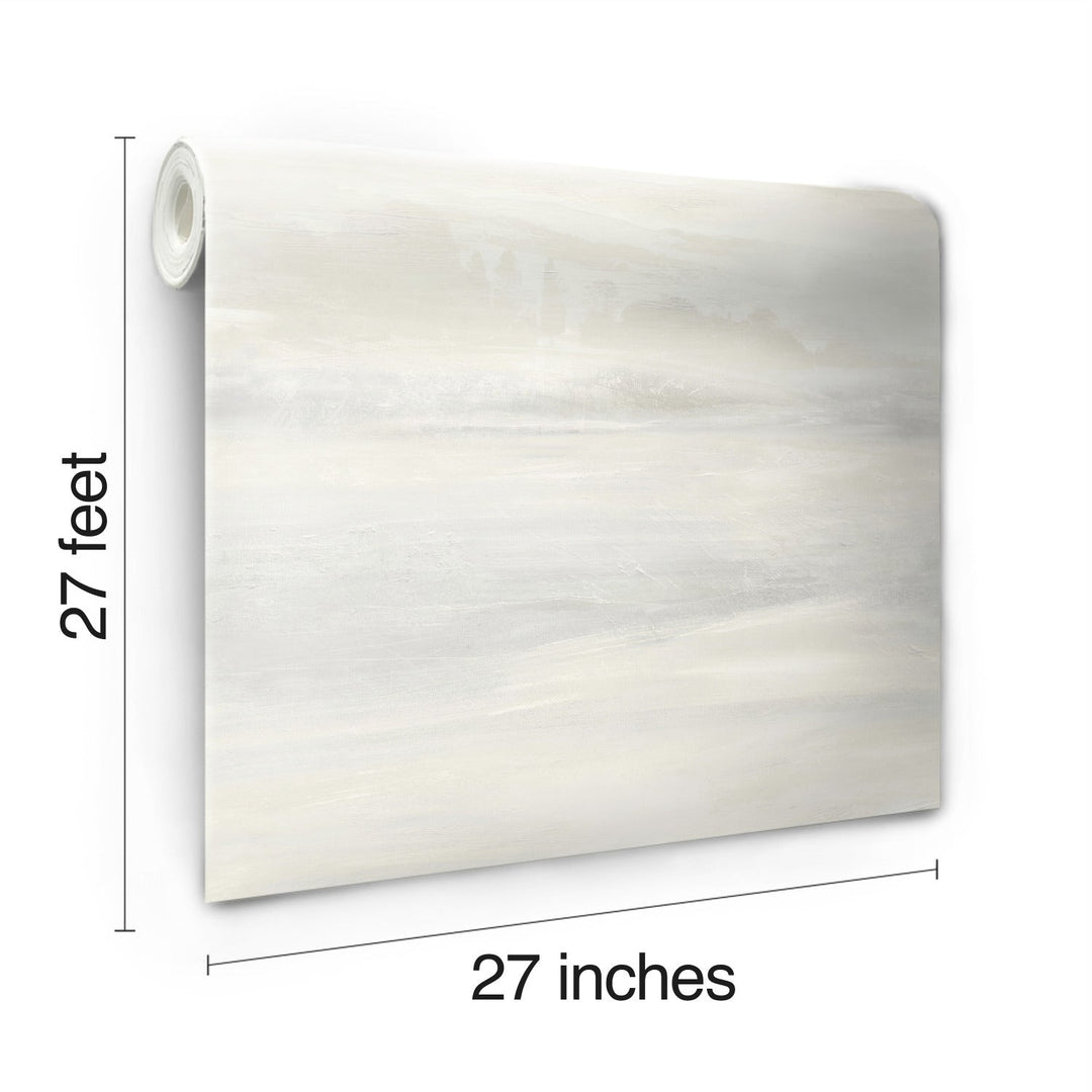 Soothing Mists Scenic White Wallpaper by Candice Olson Designer