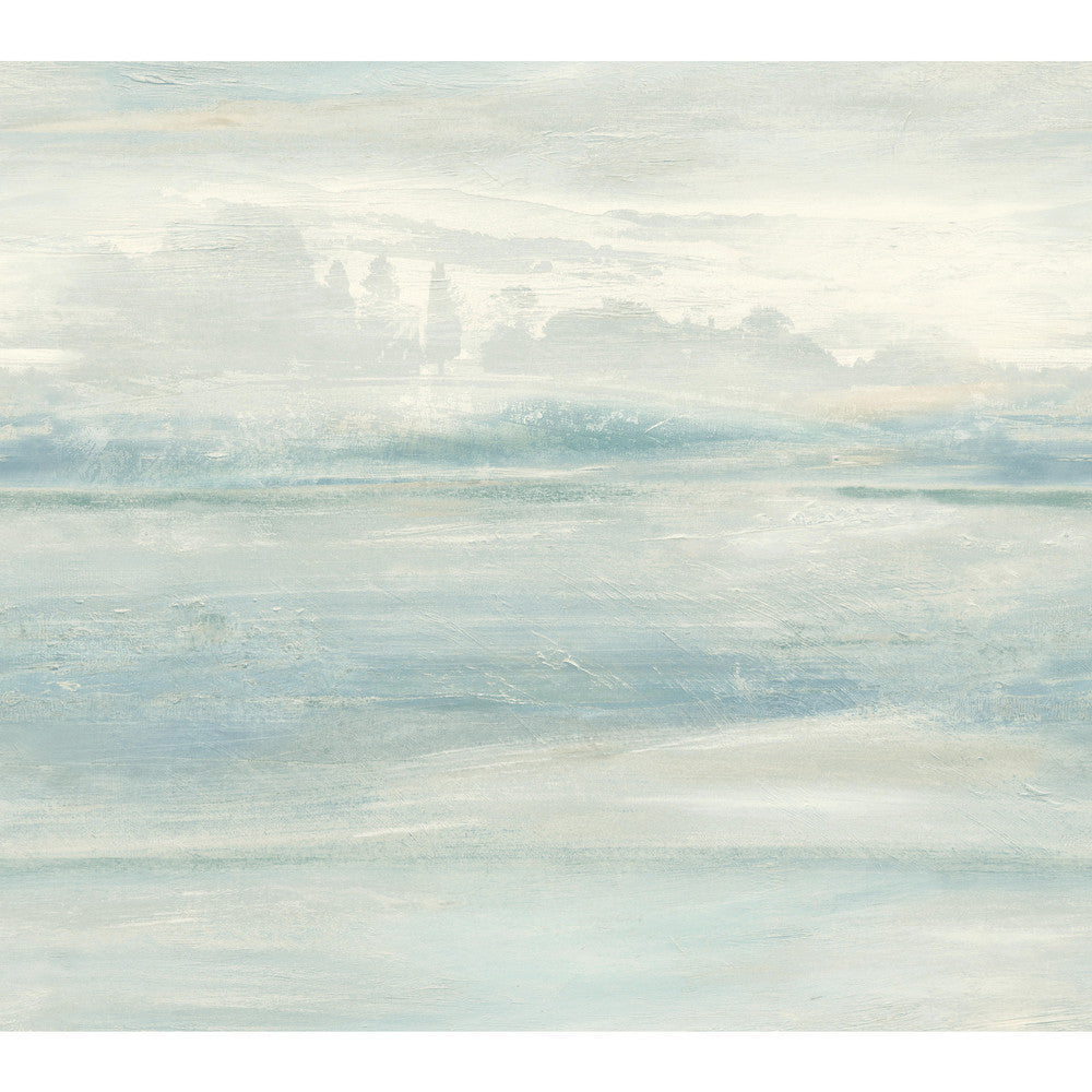 Soothing Mists Scenic Blue Wallpaper by Candice Olson Designer Candice Olson Casual Elegance Covers about 60.8 square feet 27-in by 27-ft long roll Unpasted 24 - Swanky Fabrics -