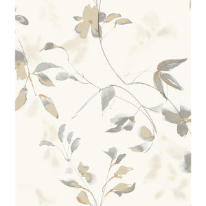 York Wallcoverings Wallpaper Linden Flower Tan