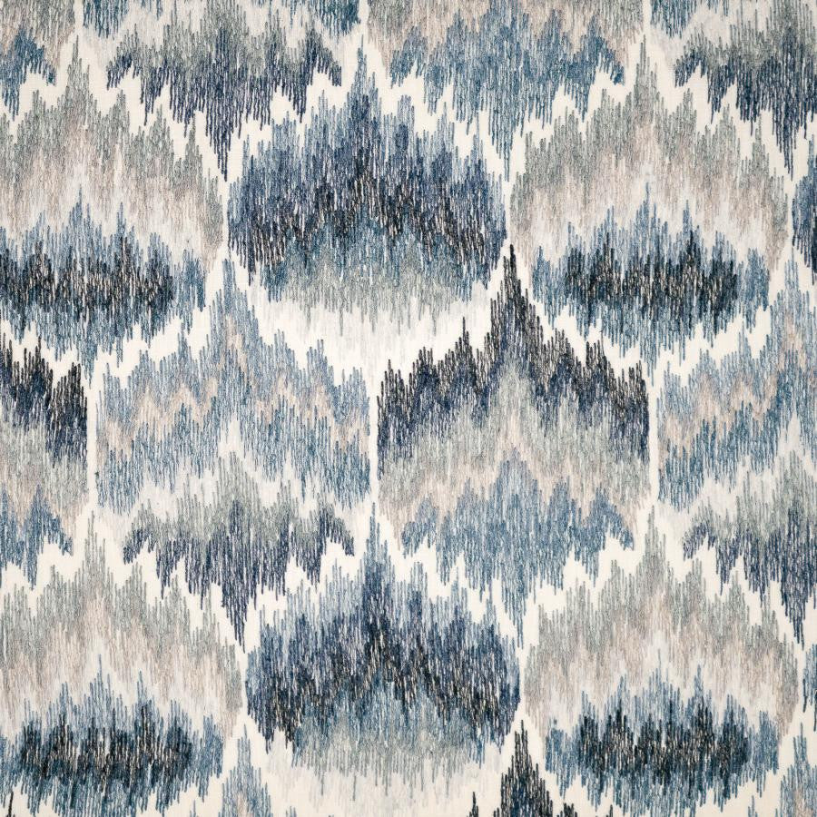 Shatter # 139 Nautic by Maxwell Designer Fabric Color Theory-Vol. Ix Pacific 62% POLYESTER
38% COTTON EMB.-100% POLYESTER INDIA V-9" H-12.9" 54"EMB.51" - Swanky Fabrics -