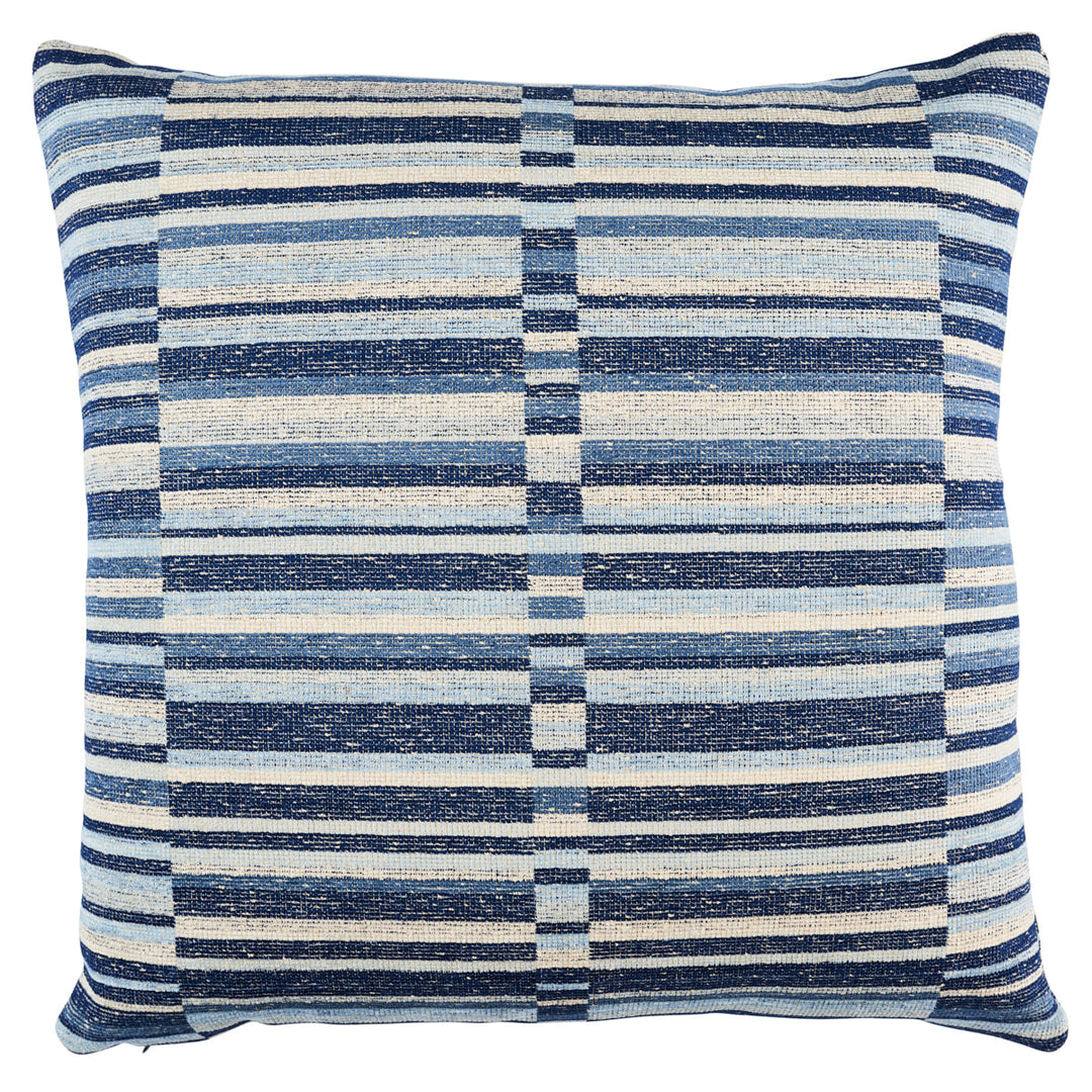 Schumacher Pillow Tierra Stripe Pillow - Blue
