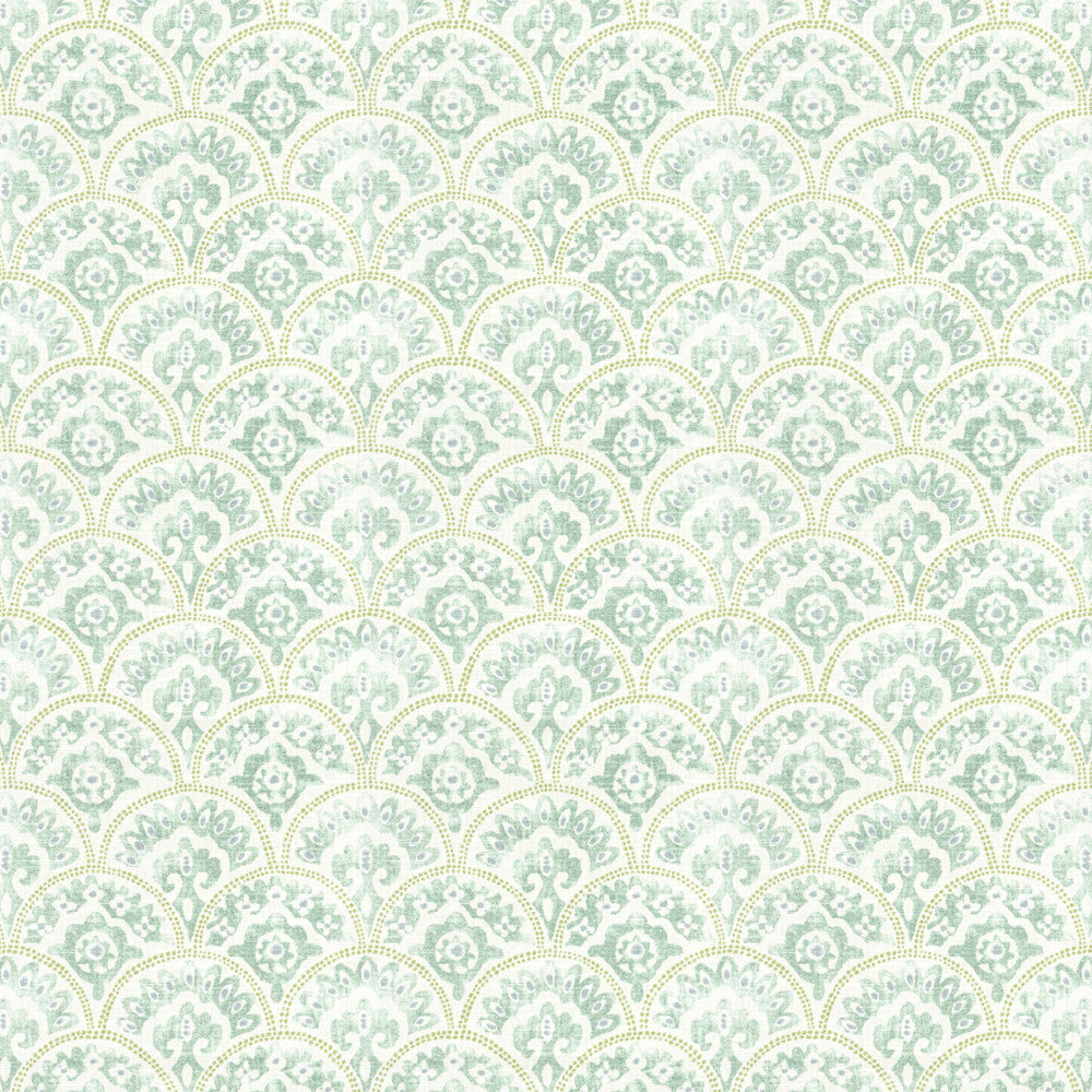 Sonoma 1 Seacrest by Stout Designer Fabric RAINBOW LIBRARY SPRAY/SHORELINE 100%COT PAKISTAN Horizontal: 13.500 and Vertical: 12.625 54 in - Swanky Fabrics -