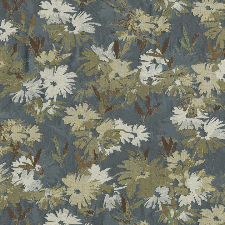 Olivia 31 Slate by ABBEYSHEA Designer Fabric 100% Polyester China 100,000 Double Rubs (Wyzenbeek) </p><p>Repeat: Horizontal: 27" (10.63 cm) Up the Roll and Vertical: 27" (10.63 cm) Across the Roll 56" (142 cm) - Swanky Fabrics -