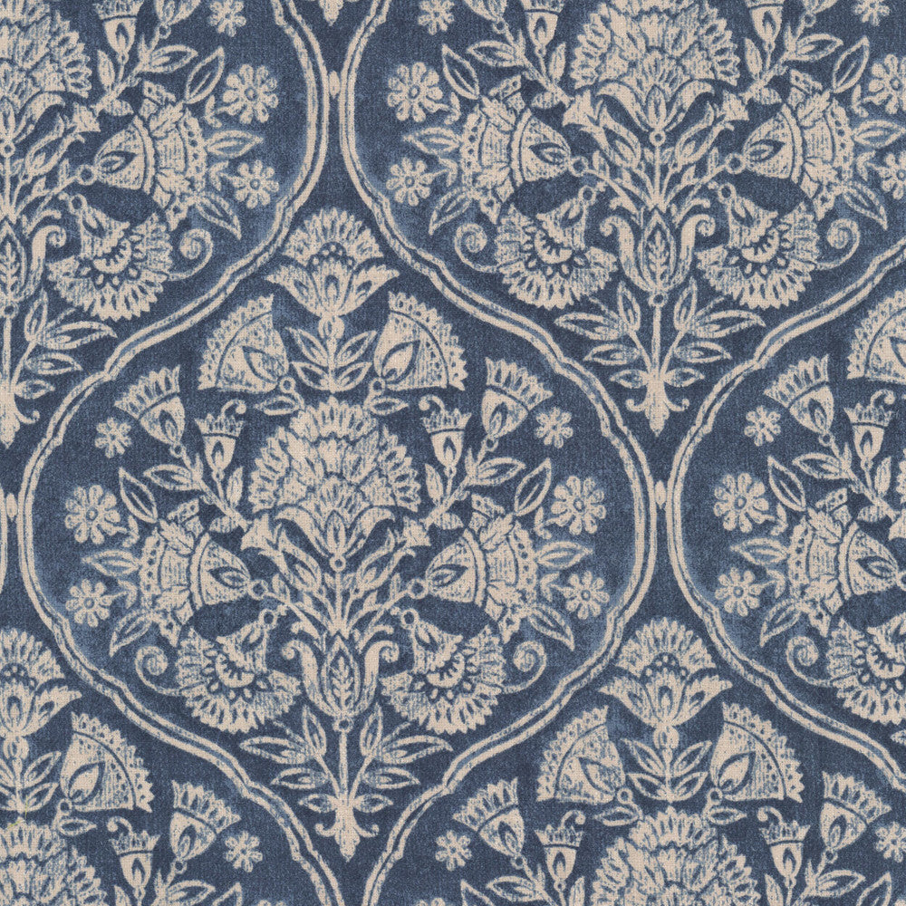 Souffle 2 Cobalt by Stout Designer Fabric RAINBOW LIBRARY CADET/INDIGO 75%COT 25%LIN SOUTH KOREA Horizontal: 13.250 and Vertical: 17.500 54.5 in - Swanky Fabrics -