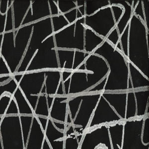 Southport Black by Norbar Designer Fabric 31 VISC-26 POLY-26 LIN-17 RAY CHINA 15 3/4"V - 27"H 54 - Swanky Fabrics -