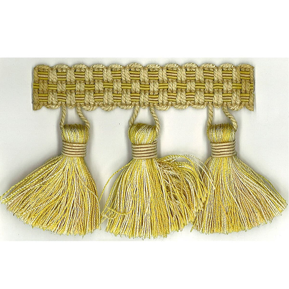 Sponsor 10 Amber by Stout Designer Trim ART OF DESIGN TRIM-2 TASSEL FRINGE 100%SVI CHINA </p><p>Repeat: 0 3 in - Swanky Fabrics -