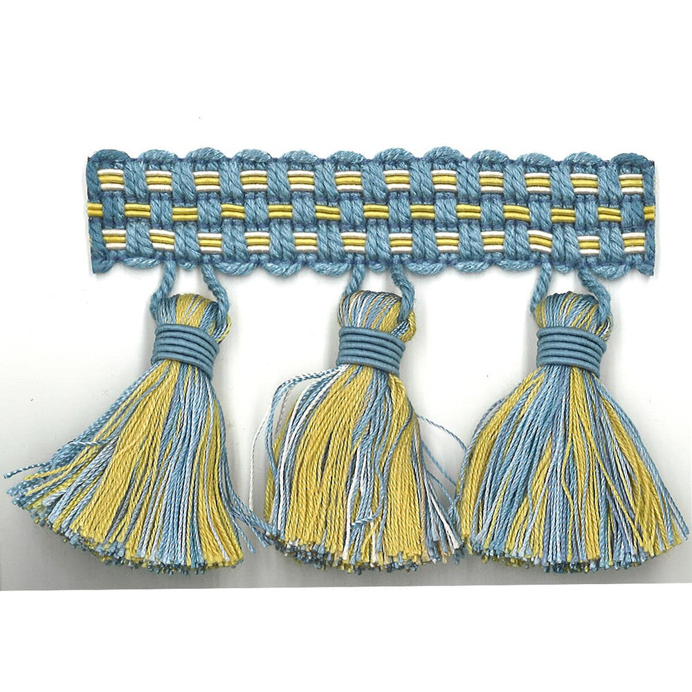 Sponsor 13 Cornflower by Stout Designer Trim ART OF DESIGN TRIM-2 TASSEL FRINGE 100%SVI CHINA Horizontal: 0 and Vertical: 0 3 in - Swanky Fabrics -