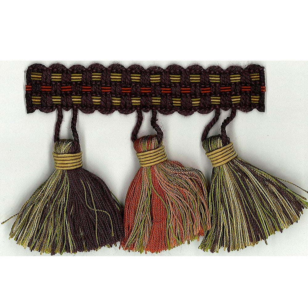 Sponsor 17 Eggplant by Stout Designer Trim ART OF DESIGN TRIM-2 TASSEL FRINGE 100%SVI CHINA </p><p>Repeat: 0 3 in - Swanky Fabrics -