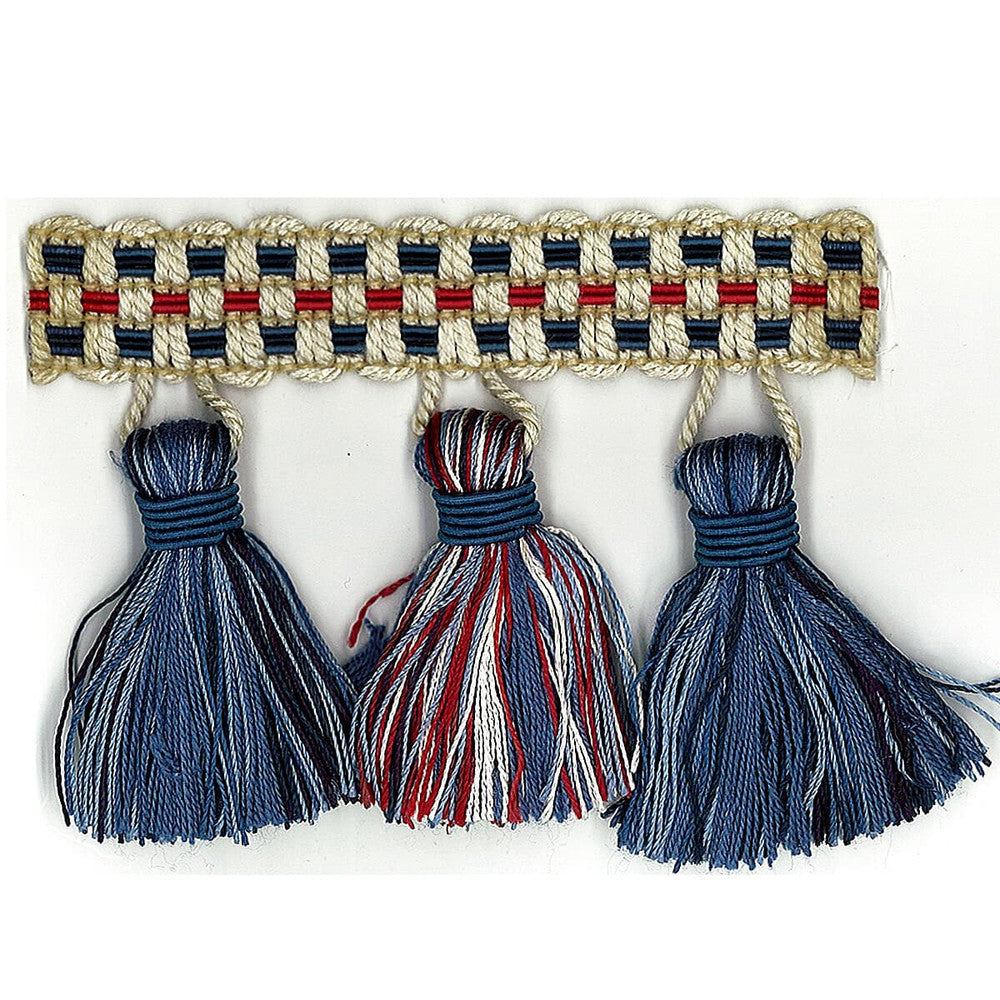 Sponsor 19 Americana by Stout Designer Trim Art Of Design Trim-2 Tassel Fringe 100% Spun Viscose CHINA Horizontal: 0 and Vertical: 0 3 in - Swanky Fabrics -