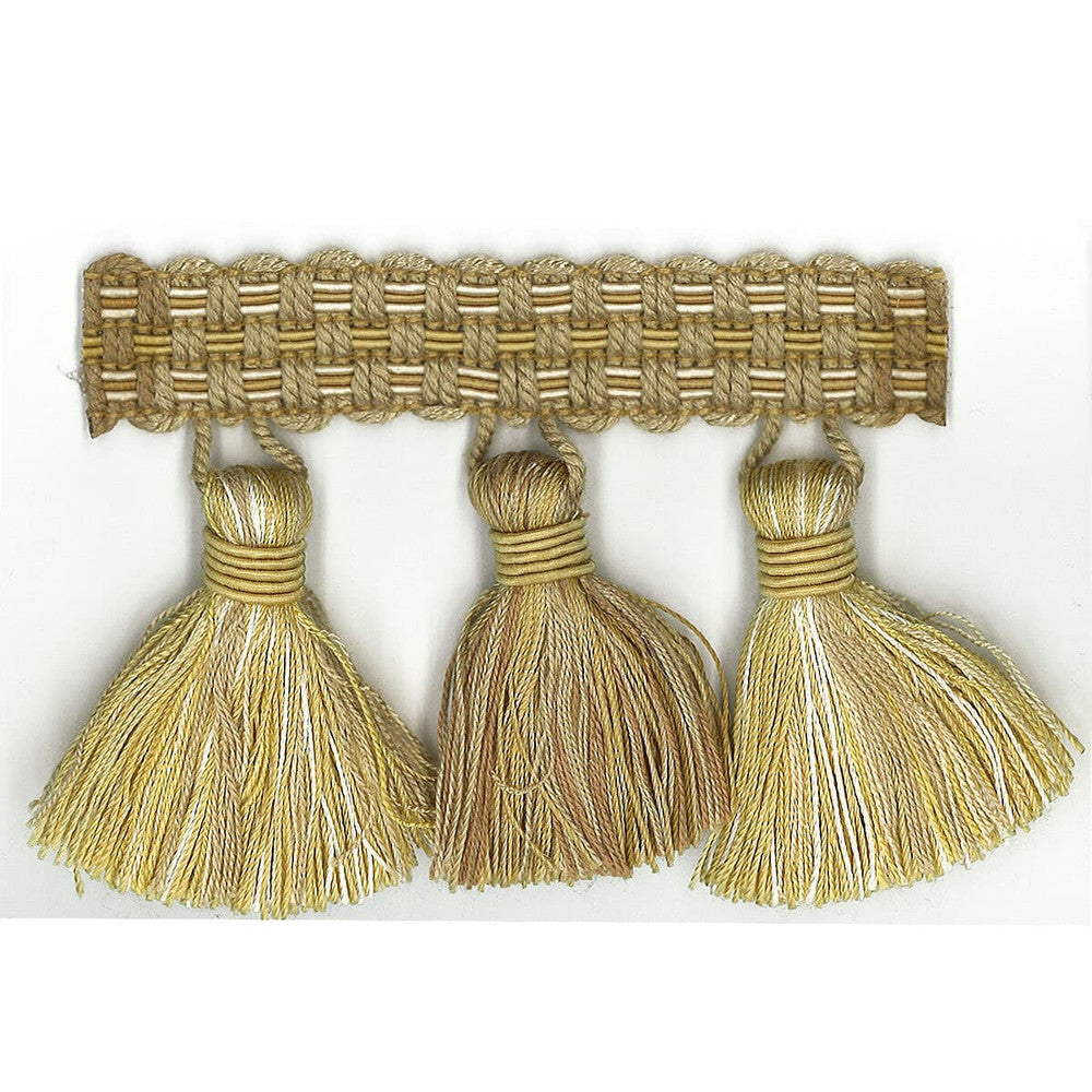 Sponsor 30 Honey by Stout Designer Trim ART OF DESIGN TRIM-2 TASSEL FRINGE 100%SVI CHINA </p><p>Repeat: 0 3 in - Swanky Fabrics -