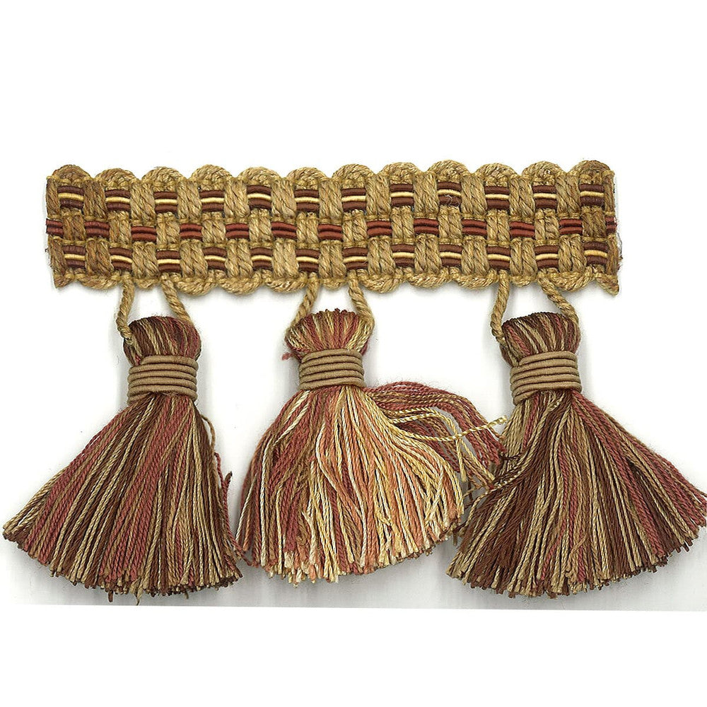 Sponsor 33 Rosewood by Stout Designer Trim ART OF DESIGN TRIM-2 TASSEL FRINGE 100%SVI CHINA </p><p>Repeat: 0 3 in - Swanky Fabrics -