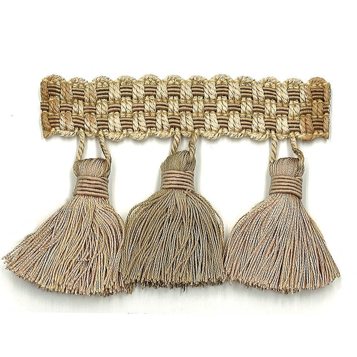 Sponsor 4 Linen by Stout Designer Trim Art Of Design Trim-2 Tassel Fringe 100% Spun Viscose CHINA Horizontal: 0 and Vertical: 0 3 in - Swanky Fabrics -