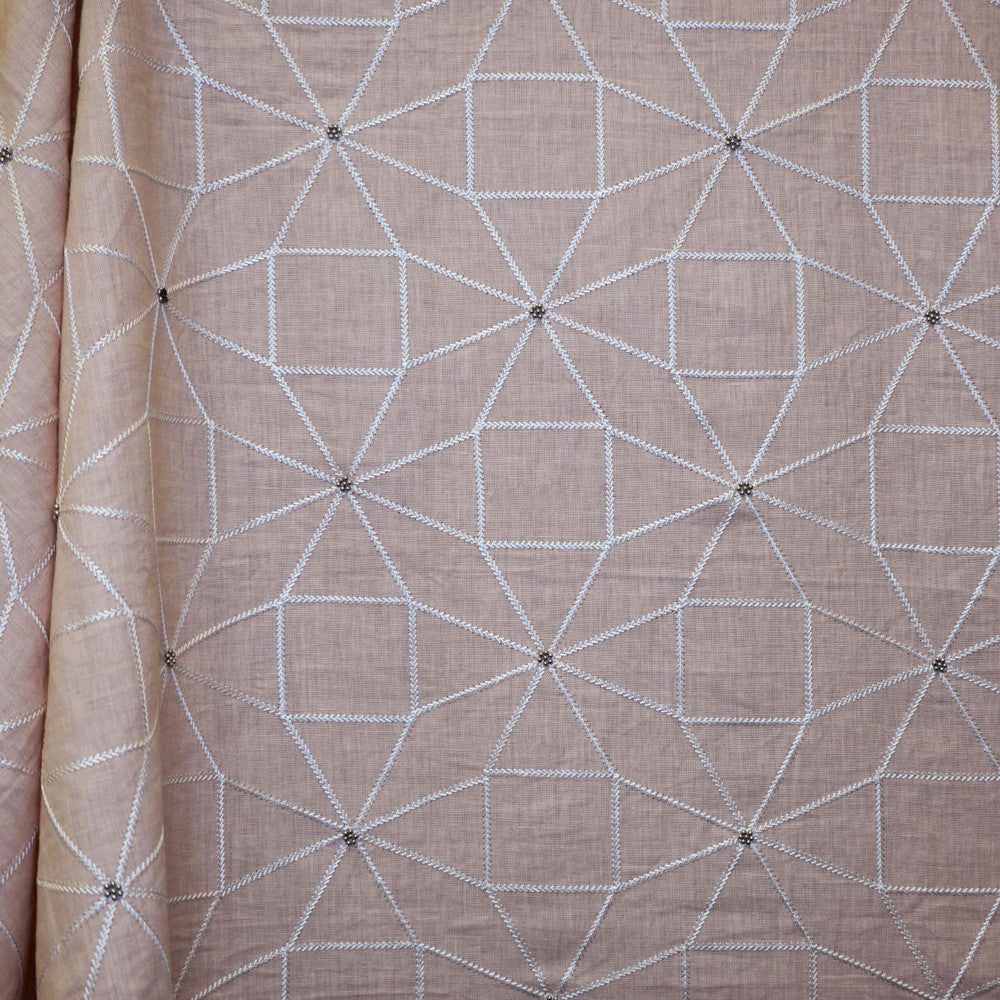 Starfire 22Sj102 by JF Designer Fabric JF Studio 100% Linen India Horizontal: 17.25 and Vertical: 15.75 54 - Swanky Fabrics -