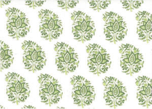 Stratus Green Lw by Norbar Designer Fabric ROMANCE 100% COTTON SPAIN 6 1/2"V 3"H 55 - Swanky Fabrics -