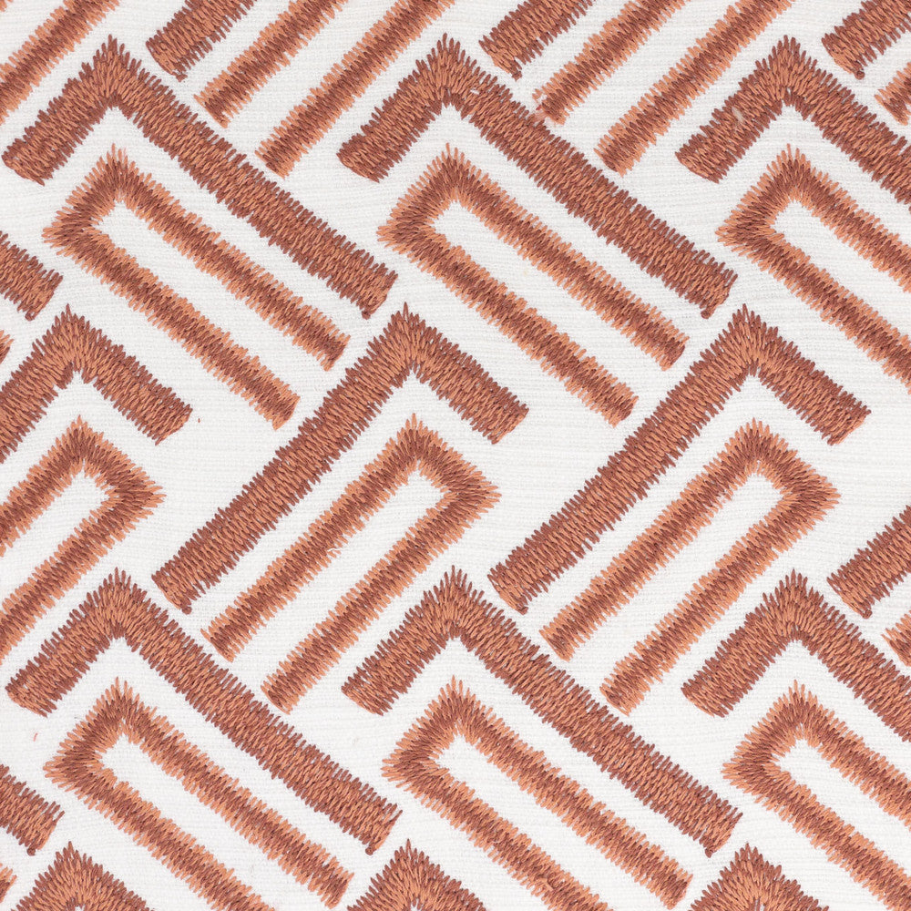 Stuckert 1 Terracotta by Stout Fabric Stout Fabric Stuckert 1 TerracottaFabric RAINBOW LIBRARY CAMELLIA/CLAY INDIA </p><p>Repeat: H: 3.000, V: 4.500 54 in - Fabric Carolina -