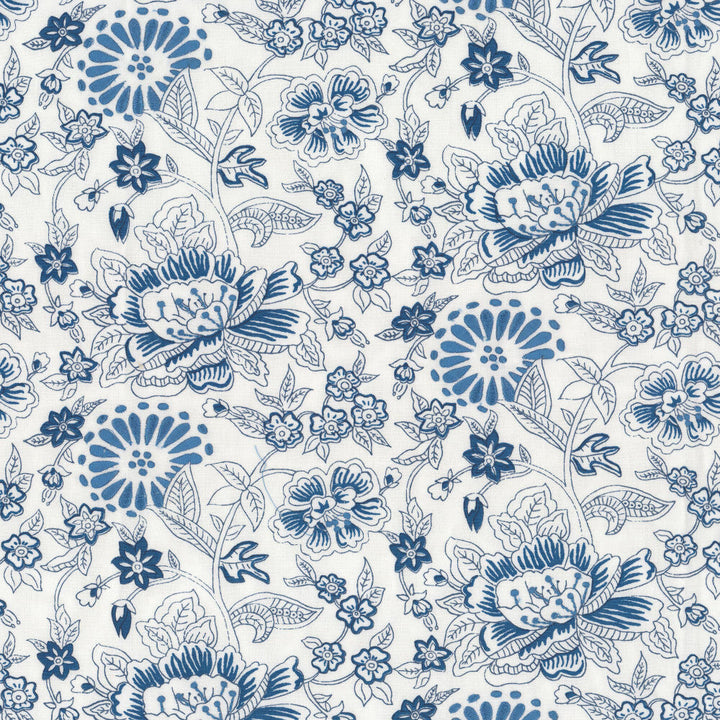 Suki 1 Bluebird by Aoc Designer Fabric THE ART OF COLOR WELL KEPT SECRET 54%LIN 46%COT %VEMB INDIA Horizontal: 17.250 and Vertical: 10.000 52 in - Swanky Fabrics -