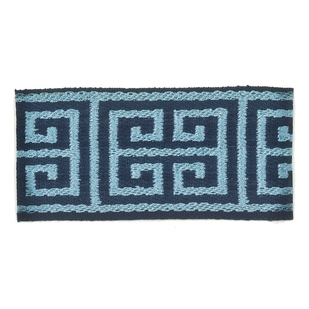 Sumatra 2 Ocean by Stout Designer Trim Insights Trim 54% Polyester 46% Spun Viscose CHINA Horizontal: 2 and Vertical: 0 2 in - Swanky Fabrics -