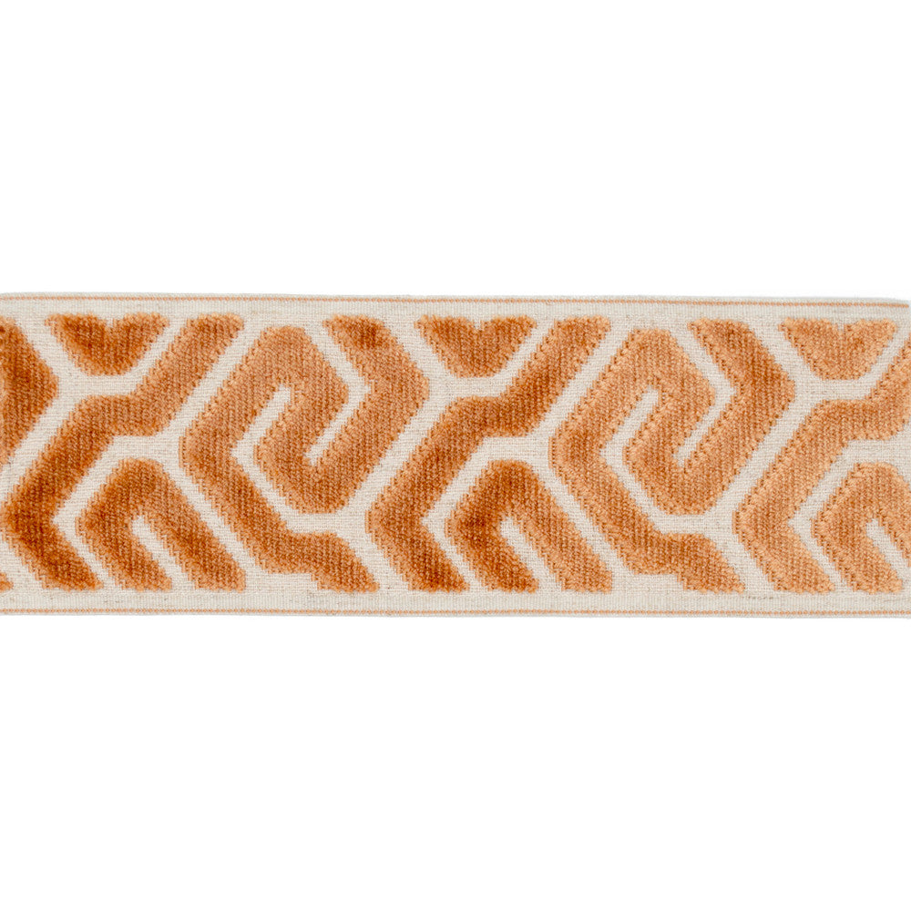 Sutton Tape Terracotta by Magnolia Designer Trim - 58% Rayon, 31% Poly, 11% Linen China Horizontal: and Vertical: 3.5 - Swanky Fabrics -