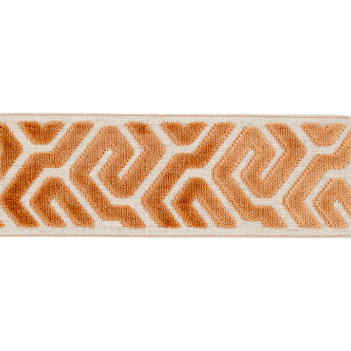 Sutton Tape Terracotta by Magnolia Designer Trim - 58% Rayon, 31% Poly, 11% Linen China Horizontal: and Vertical: 3.5 - Swanky Fabrics -