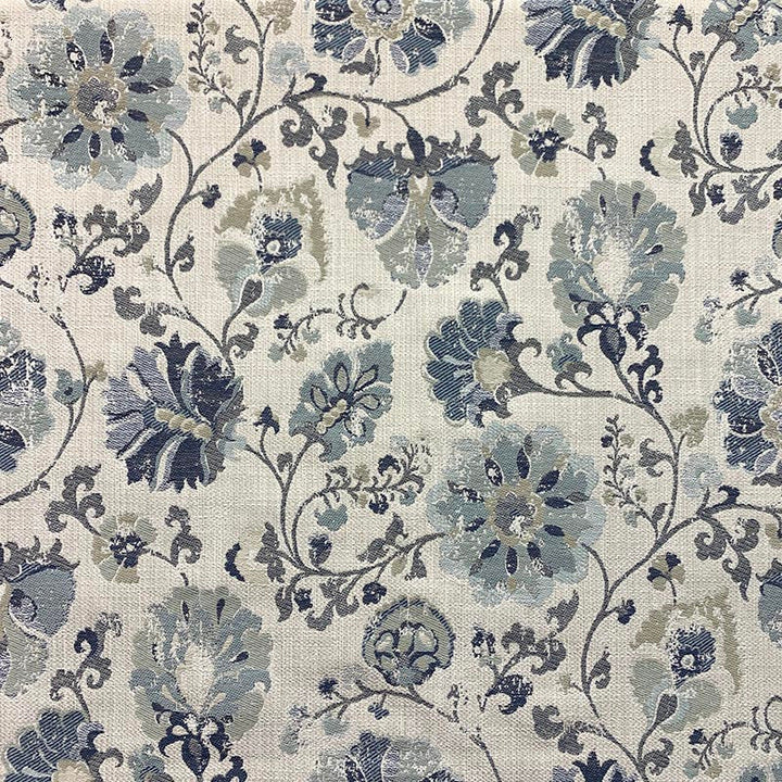 Suzi Blues by Magnolia Designer Fabric - 100 Poly China 37000 Horizontal: 28.5 and Vertical: 28 57 - Swanky Fabrics -