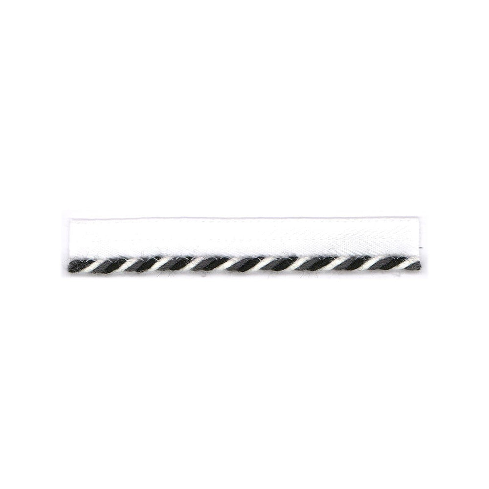 Swirl Lip Cord 1 Domino by Stout Trim Stout Trim Swirl Lip Cord 1 DominoTrim BEACH GROVE TRIM 100%SDA CHINA </p><p>Repeat: H: 0.500, V: 0.000 0.13 in - Fabric Carolina -