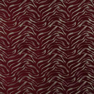 Europatex Fabric Safari Tiger Burgundy