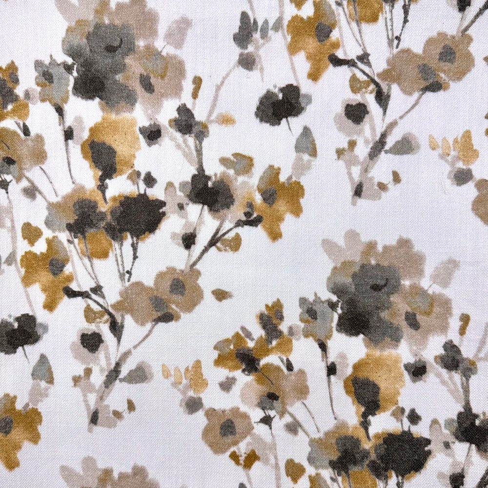 Sakura Yellow by Europatex Designer Fabric Sakura 100% Cotton 55.00 inches - Swanky Fabrics -
