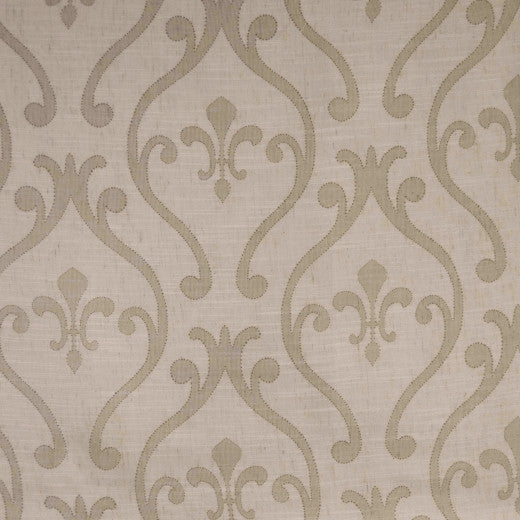 Samantha Beige by Europatex Designer Fabric Samantha 80% Polyester / 20% Linen China See Sample Horizontal: N/A and Vertical: N/A 110.00 inches  - Swanky Fabrics -