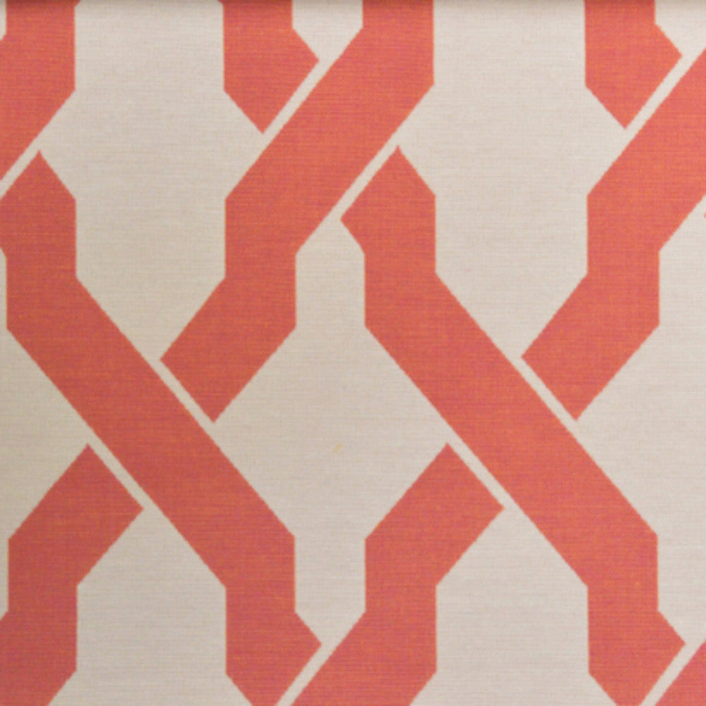 Samoa Col. Coral by Europatex Designer Fabric Pacific 75% Cotton / 25% Polyester V: 5.91" H: 3.74" 57.00 inches - Swanky Fabrics -