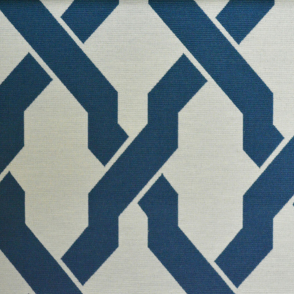 Samoa Col. Denim by Europatex Designer Fabric Pacific 75% Cotton / 25% Polyester V: 5.91" H: 3.74" 57.00 inches - Swanky Fabrics -