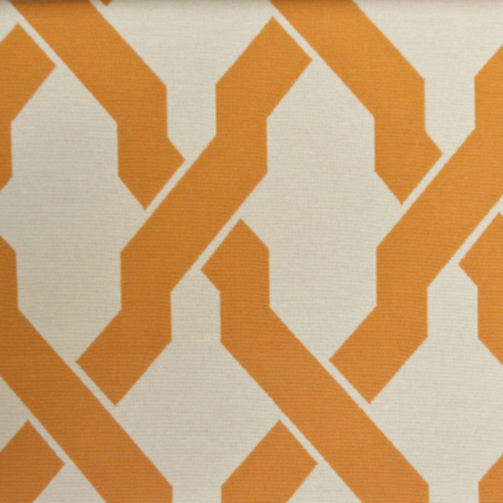 Samoa Col. Orange by Europatex Designer Fabric Pacific 75% Cotton / 25% Polyester V: 5.91" H: 3.74" 57.00 inches - Swanky Fabrics -