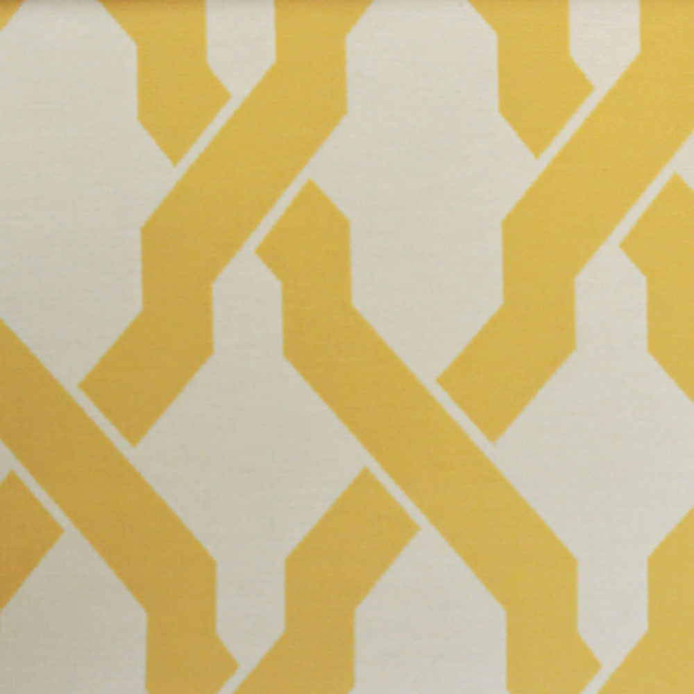 Samoa Col. Yellow by Europatex Designer Fabric Pacific 75% Cotton / 25% Polyester V: 5.91" H: 3.74" 57.00 inches - Swanky Fabrics -