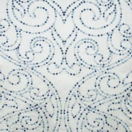 Serenity B Blue by Europatex Designer Fabric Serenity 52% Polyester / 48% Cotton with EMB China See Sample Horizontal: N/A and Vertical: N/A 55.00 inches  - Swanky Fabrics -