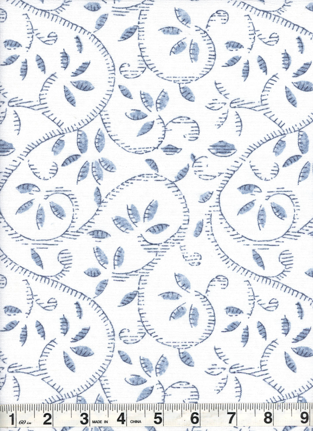 Simone Harbor Blue by Heritage Fabric - 100% Polyester - India - 54" - Fabric Carolina -