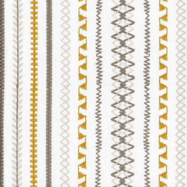 Stella Stripe Marigold by Heritage Designer Fabric - USA or Imported Horizontal: and Vertical: - Swanky Fabrics -