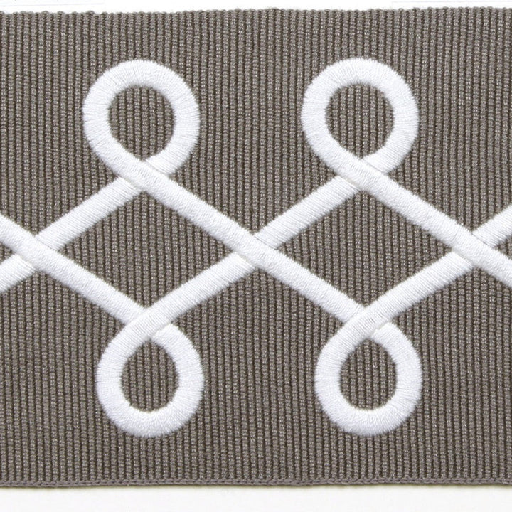 Symphony Gray by Europatex Designer Fabric Symphony 100% Polyester H: 1.38" 3.00 inches - Swanky Fabrics -