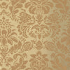 Thibaut Wallpaper LYNDON DAMASK - Tobacco on Metallic Gold