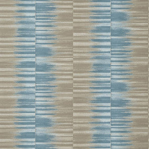 Thibaut Wallpaper Mekong Stripe Spa Blue and Beige T10092